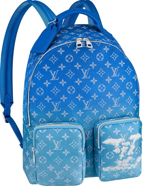 blue and white lv|blue louis vuitton backpack.